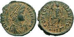  AE3 / 1 Фоллис Римская империя (27BC-395) Бронза Феодосий I (347-395)
