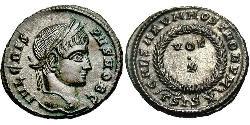 AE3 / 1 Фоллис Римская империя (27BC-395) Бронза Крисп (305 - 326)