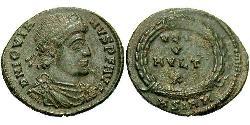  AE3 / 1 Фоллис Римская империя (27BC-395) Бронза Иовиан (331- 364)