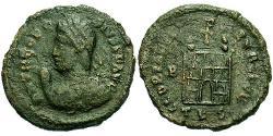  AE3 / 1 Фоллис Римская империя (27BC-395) Бронза Феодосий I (347-395)