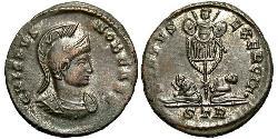  AE3 / 1 Фоллис Римская империя (27BC-395) Бронза Крисп (305 - 326)