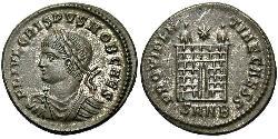  AE3 / 1 Фоллис Римская империя (27BC-395) Бронза Крисп (305 - 326)