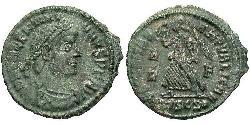  AE3 / 1 Фоллис Римская империя (27BC-395) Бронза Валентиниан I (321-375)