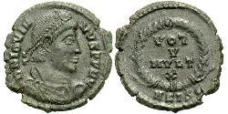  AE3 / 1 Фоллис Римская империя (27BC-395) Бронза Иовиан (331- 364)