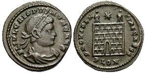  AE3 / 1 Фоллис Римская империя (27BC-395) Бронза Крисп (305 - 326)