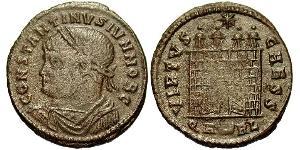  AE3 / 1 Фоллис Римская империя (27BC-395) Бронза Констанций II (317 - 361)
