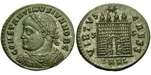  AE3 / 1 Фоллис Римская империя (27BC-395) Бронза Констанций II (317 - 361)