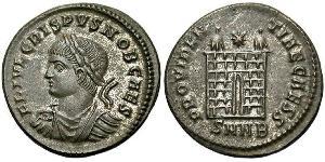  AE3 / 1 Фоллис Римская империя (27BC-395) Бронза Крисп (305 - 326)
