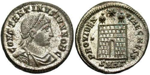  AE3 / 1 Фоллис Римская империя (27BC-395) Бронза Констанций II (317 - 361)