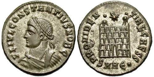  AE3 / 1 Фоллис Римская империя (27BC-395) Бронза Констанций II (317 - 361)