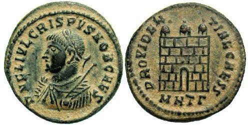  AE3 / 1 Фоллис Римская империя (27BC-395) Бронза Крисп (305 - 326)