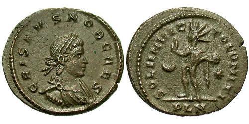  AE3 / 1 Фоллис Римская империя (27BC-395) Бронза Крисп (305 - 326)