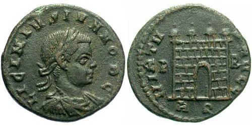  AE3 / 1 Фоллис Римская империя (27BC-395) Бронза Лициний II (315-326)