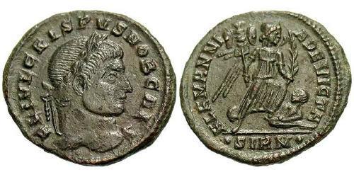  AE3 / 1 Фоллис Римская империя (27BC-395) Бронза Крисп (305 - 326)