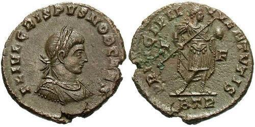  AE3 / 1 Фоллис Римская империя (27BC-395) Бронза Крисп (305 - 326)