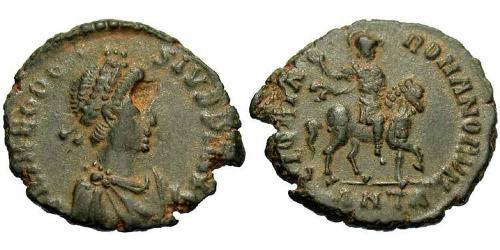  AE3 / 1 Фоллис Римская империя (27BC-395) Бронза Феодосий I (347-395)