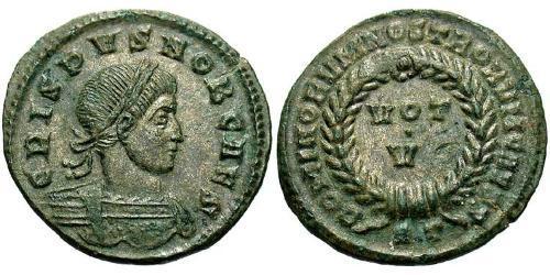  AE3 / 1 Фоллис Римская империя (27BC-395) Бронза Крисп (305 - 326)