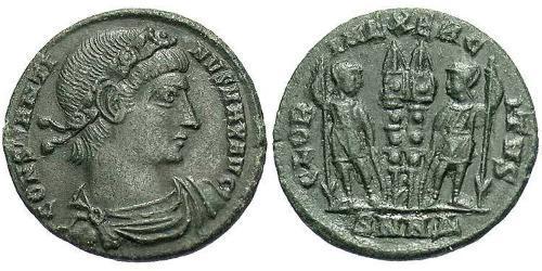  AE3 / 1 Фоллис Римская империя (27BC-395) Бронза Константин I (272 - 337)