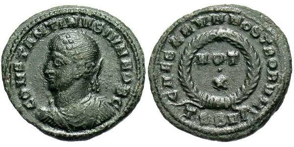  AE3 / 1 Фоллис Римская империя (27BC-395) Бронза Констанций II (317 - 361)