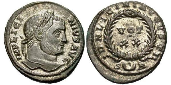  AE3 / 1 Фоллис Римская империя (27BC-395) Бронза Лициний I (265-324)