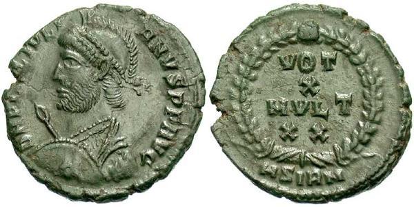  AE3 / 1 Фоллис Римская империя (27BC-395) Бронза Юлиан II Отступник  (331-363)