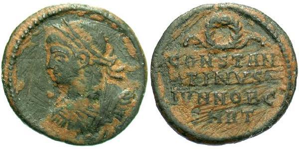  AE3 / 1 Фоллис Римская империя (27BC-395) Бронза Констанций II (317 - 361)