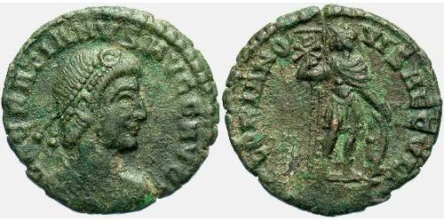  AE3 / 1 Фолліс Західна Римська імперія (285-476) Бронза Граціан  (359-383)