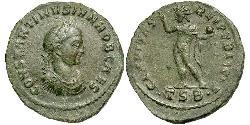  AE3 / 1 Фолліс Римська імперія (27BC-395) Бронза Констанцій II (317 - 361)