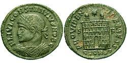  AE3 / 1 Фолліс Римська імперія (27BC-395) Бронза Констанцій II (317 - 361)