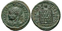  AE3 / 1 Фолліс Римська імперія (27BC-395) Бронза Констанцій II (317 - 361)