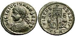  AE3 / 1 Фолліс Римська імперія (27BC-395) Бронза Ліциній II (315-326)