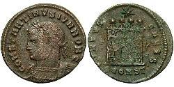  AE3 / 1 Фолліс Римська імперія (27BC-395) Бронза Констанцій II (317 - 361)