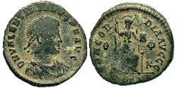  AE3 / 1 Фолліс Римська імперія (27BC-395) Бронза Валентиніан II (371-392)