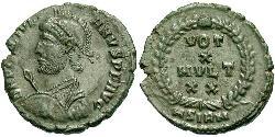  AE3 / 1 Фолліс Римська імперія (27BC-395) Бронза Юліан II  (331-363)
