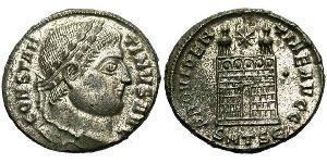  AE3 / 1 Фолліс Римська імперія (27BC-395) Бронза Костянтин I (272 - 337)