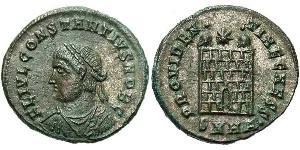  AE3 / 1 Фолліс Римська імперія (27BC-395) Бронза Констанцій II (317 - 361)