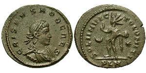  AE3 / 1 Фолліс Римська імперія (27BC-395) Бронза Крисп (305 - 326)
