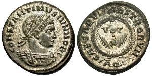  AE3 / 1 Фолліс Римська імперія (27BC-395) Бронза Констанцій II (317 - 361)