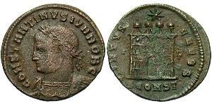  AE3 / 1 Фолліс Римська імперія (27BC-395) Бронза Констанцій II (317 - 361)