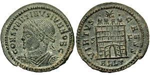  AE3 / 1 Фолліс Римська імперія (27BC-395) Бронза Констанцій II (317 - 361)