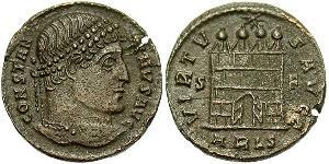  AE3 / 1 Фолліс Римська імперія (27BC-395) Бронза Костянтин I (272 - 337)