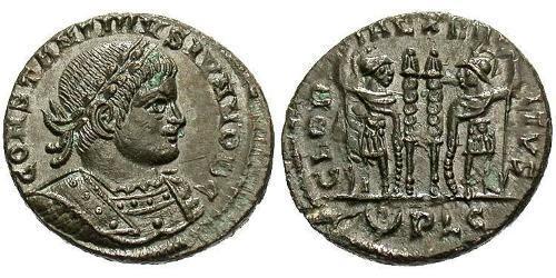  AE3 / 1 Фолліс Римська імперія (27BC-395) Бронза Констанцій II (317 - 361)