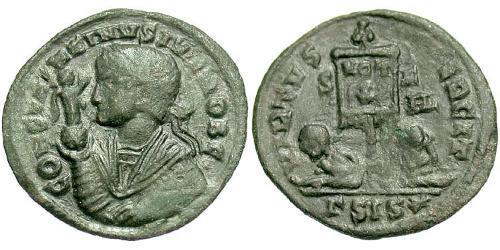  AE3 / 1 Фолліс Римська імперія (27BC-395) Бронза Констанцій II (317 - 361)