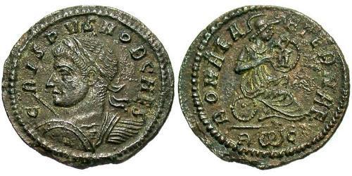  AE3 / 1 Фолліс Римська імперія (27BC-395) Бронза Крисп (305 - 326)