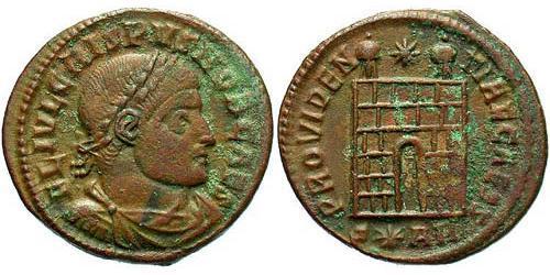  AE3 / 1 Фолліс Римська імперія (27BC-395) Бронза Крисп (305 - 326)