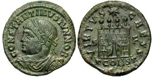  AE3 / 1 Фолліс Римська імперія (27BC-395) Бронза Констанцій II (317 - 361)