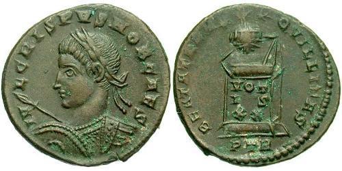  AE3 / 1 Фолліс Римська імперія (27BC-395) Бронза Крисп (305 - 326)