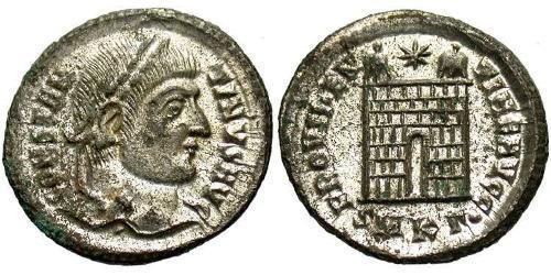 AE3 / 1 Фолліс Римська імперія (27BC-395) Бронза Костянтин I (272 - 337)