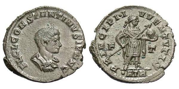  AE3 / 1 Фолліс Римська імперія (27BC-395) Бронза Констанцій II (317 - 361)