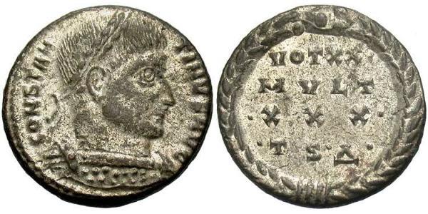  AE3 / 1 Фолліс Римська імперія (27BC-395) Бронза Костянтин I (272 - 337)